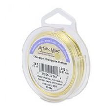 20 gauge Artistic Wire - Silver plated Champagne